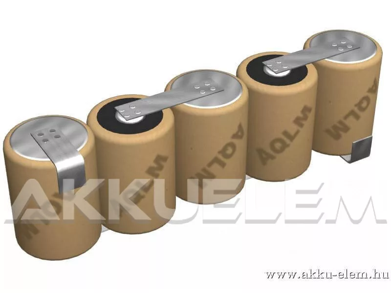 6V 1300mAh 5db ipari cella egyéni kialakításban. A verzió.