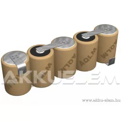   6V 1300mAh 5db ipari cella egyéni kialakításban. A verzió.