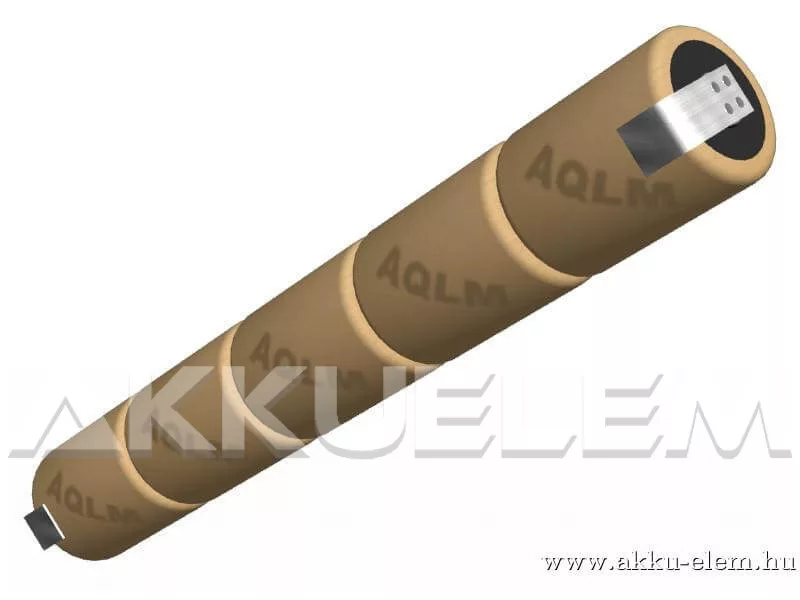 6V 1300mAh 5db ipari cella egyéni kialakításban. D verzió.