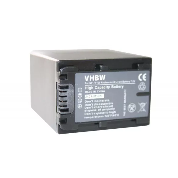 Sony NP-FV100 utángyártott akkumulátor - VHBW