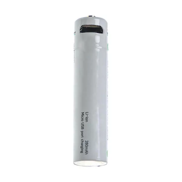 AAA cella microUSB csatlakozó 280mAh Li-Ion utángyártott akkumulátor