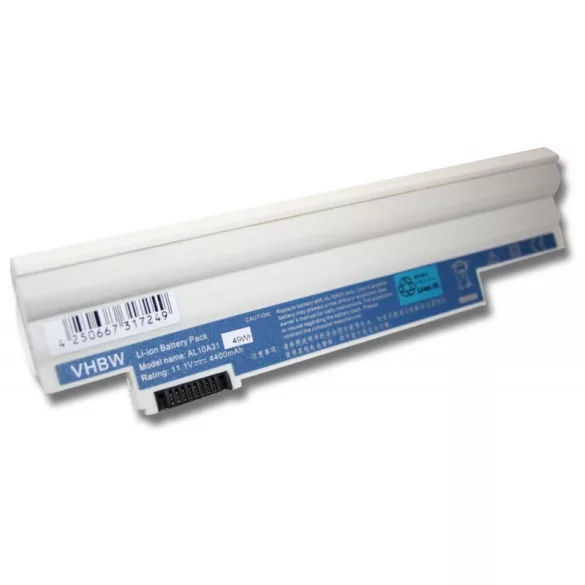 Acer Aspire One D255 fehér 4400mAh utángyártott akkumulátor - VHBW