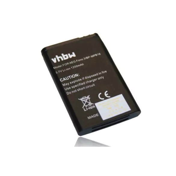 AEG Fono 3 1200mah utángyártott akkumulátor - VHBW