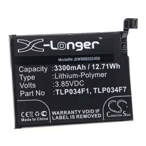 Alcatel 3 2019 3300mAh utángyártott akkumulátor - VHBW