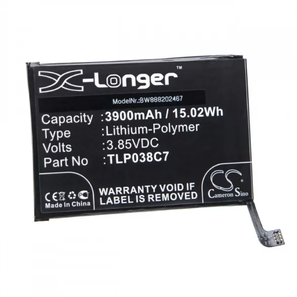 Alcatel 5V 3900mAh utángyártott akkumulátor - VHBW