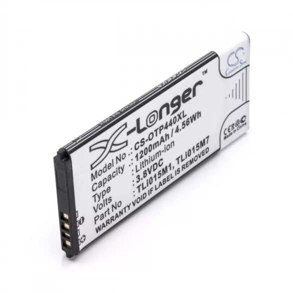 Alcatel One Touch Pixi 4 4.0, OT-4034 1200mAh utángyártott akkumulátor - VHBW