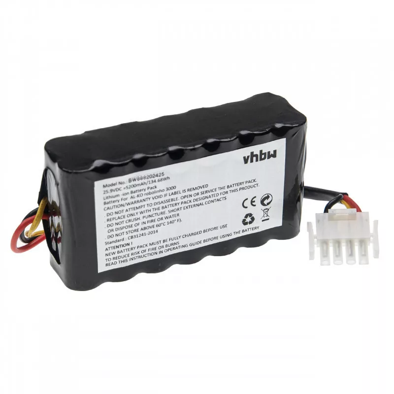 AL-KO ROBOLINHO 3000 3100 – 441347 474011 25.9V 5,2Ah utángyártott akkumulátor AL-KO ROBOLINHO 3000 3100 – 441347 474011 25.9V 5,2Ah utángyártott akkumulátor