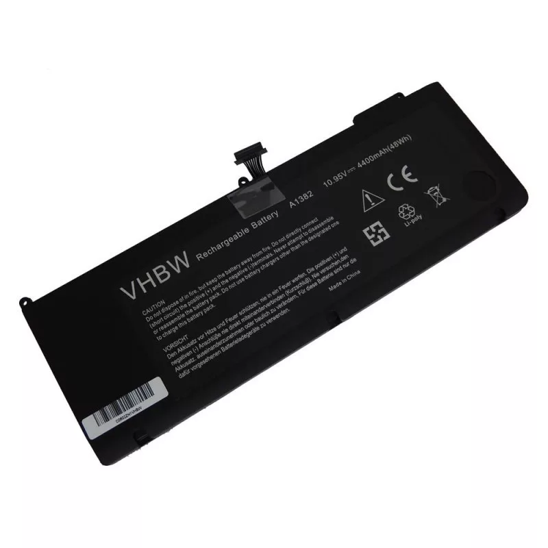 Apple Macbook Pro 15 A1382 4400mAh utángyártott akkumulátor Apple Macbook Pro 15 A1382 4400mAh utángyártott akkumulátor