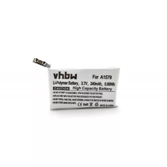 Apple Watch 1 42mm A1579 240mAh utángyártott okosóra akkumulátor - VHBW