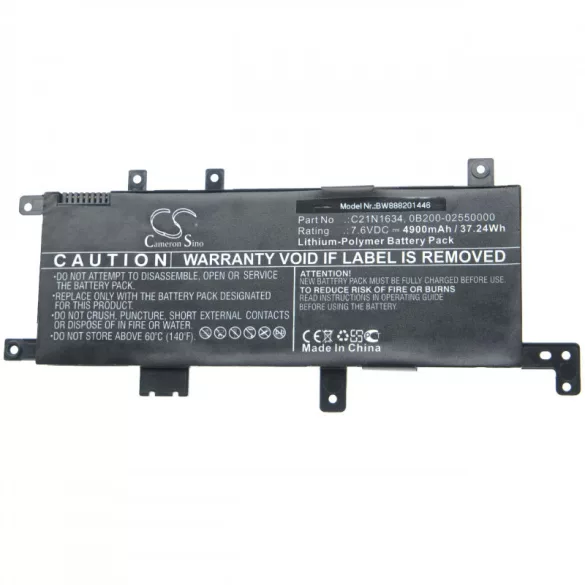 ASUS A580B C21N1634 4900mAh utángyártott akkumulátor - VHBW