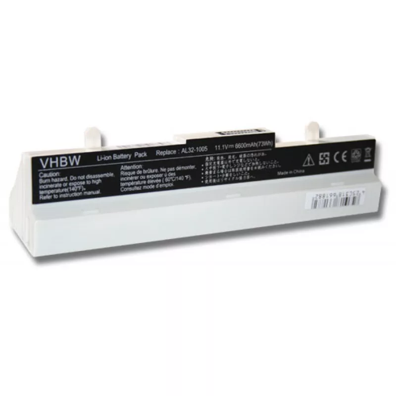 ASUS EEE-PC 1005 1005HA fehér -- 6600mAh utángyártott akkumulátor