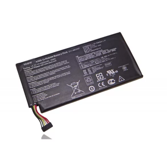 ASUS MemoPad ME301T 4300mAh utángyártott akkumulátor - VHBW