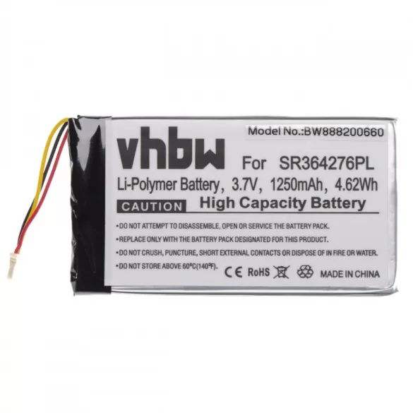 Becker Professional.5 LMU, SR364276, 1250mAh utángyártott akkumulátor - VHBW