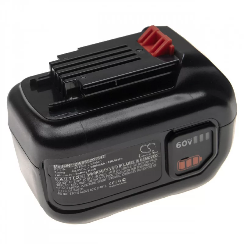 Black & Decker LSW60C LBX1560 2500mAh utángyártott akkumulátor