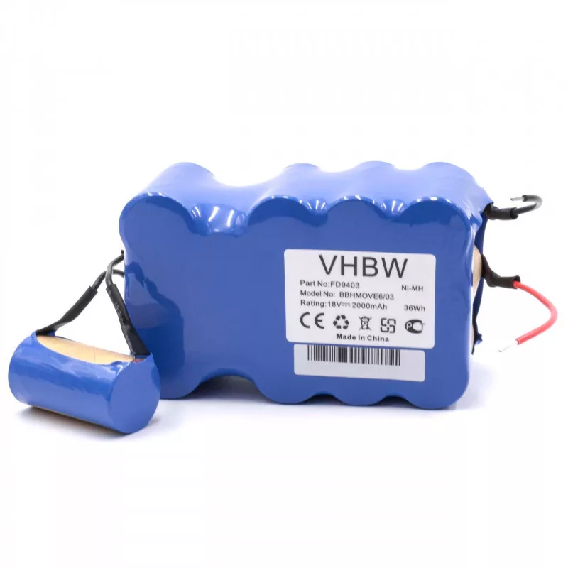 Bosch BBHMove6 NI-MH 18V 2000mAh utángyártott porszívó akkumulátor Bosch BBHMove6 NI-MH 18V 2000mAh utángyártott porszívó akkumulátor