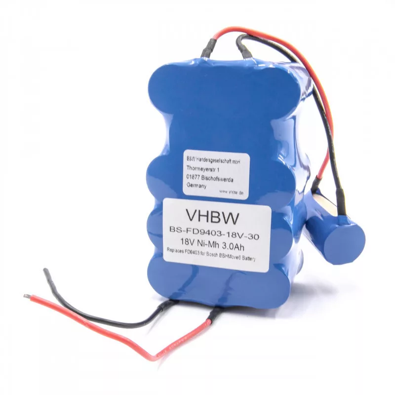 Bosch BBHMove6 NI-MH 18V 3000mAh utángyártott porszívó akkumulátor Bosch BBHMove6 NI-MH 18V 3000mAh utángyártott porszívó akkumulátor