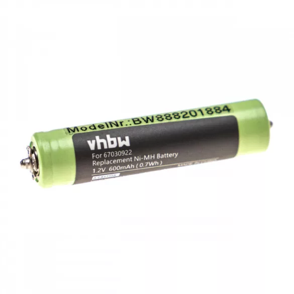 Braun Cruzer 1, 67030922, NI-MH, 1.2V, 600mAh utángyártott akkumulátor - VHBW