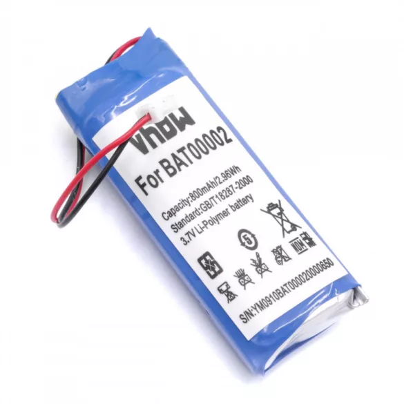 Cardo G4, G9, G9x 800mAh utángyártott akkumulátor - VHBW