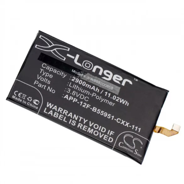 CAT S30, APP-12F-B55951-CXX-111, 2900mAh utángyártott akkumulátor - VHBW