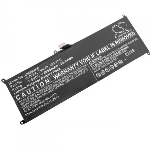 Dell XPS 12 9250 3900mAh utángyártott akkumulátor - VHBW