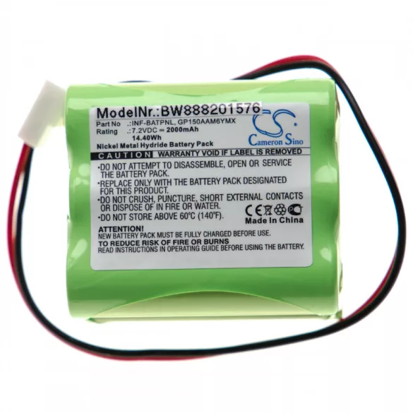 ESP Infinite Prime Control Panel INF-BATPNL 2000mAh utángyártott akkumulátor - VHBW