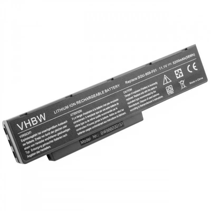 Fujitsu Siemens Amilo Li3710 fekete 11.1V 5200mAh utángyártott akkumulátor Fujitsu Siemens Amilo Li3710 fekete 11.1V 5200mAh utángyártott akkumulátor