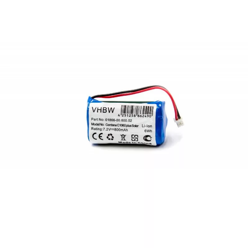 Gardena C1060 Plus Solar 7.4V Li-ion 800mAh utángyártott akkumulátor Gardena C1060 Plus Solar 7.4V Li-ion 800mAh utángyártott akkumulátor