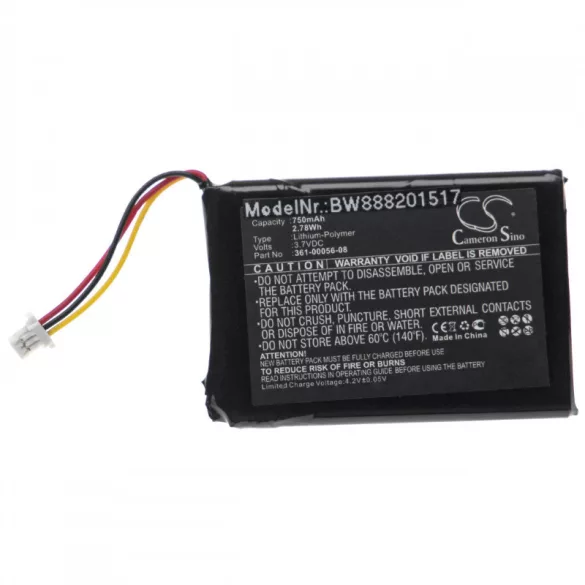 Garmin DriveSmart 5, 361-00056-08, 750mAh utángyártott akkumulátor - VHBW