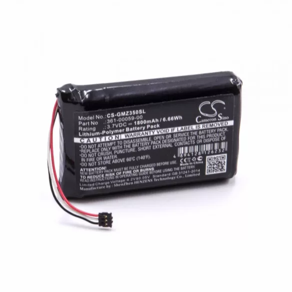 Garmin Zumo 350LM Li-Polymer, 3.7V, 1800mAh utángyártott akkumulátor - VHBW