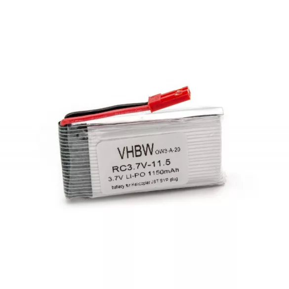 Helicopter JST SYO Li-Polymer 3.7V 1150mAh utángyártott RC jármű akkumulátor - VHBW