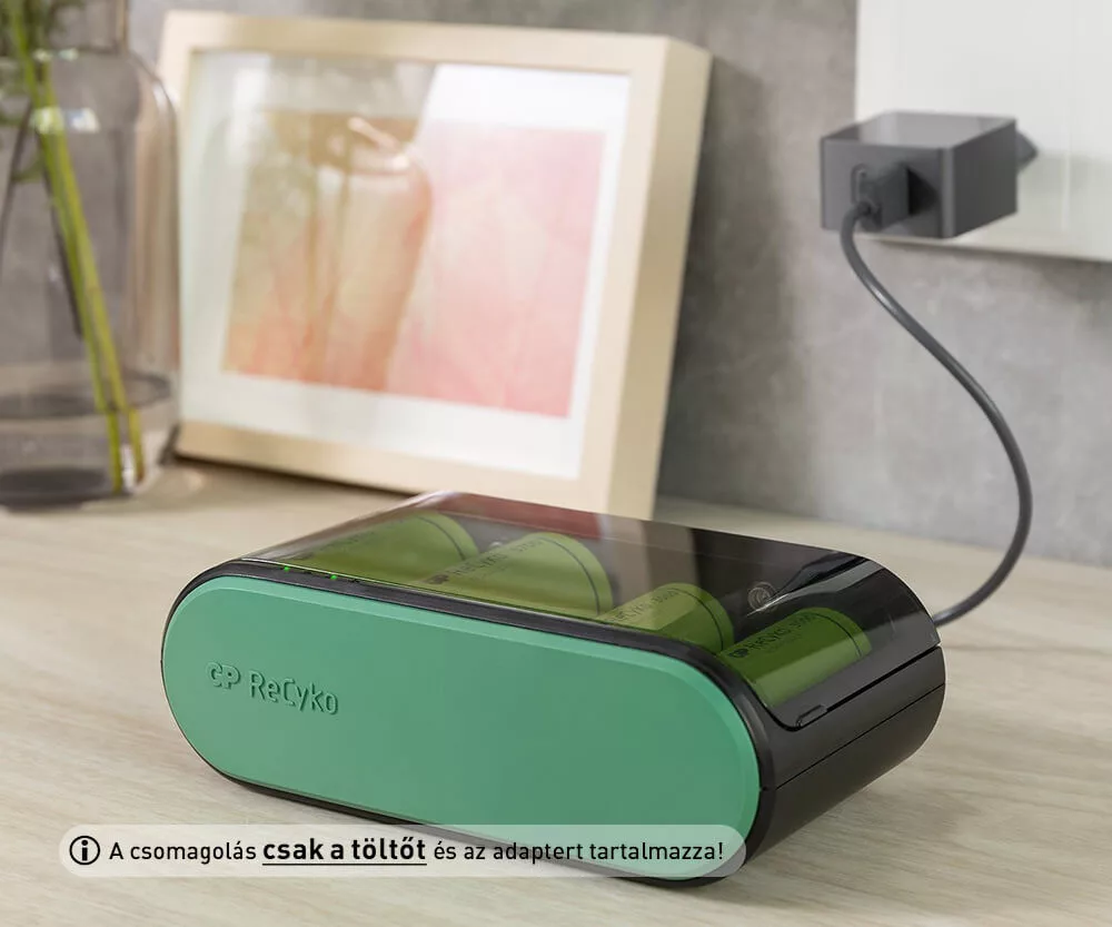 GP Recyko B631 univerzális akkutöltő powerbank AA/AAA/C/D/9V