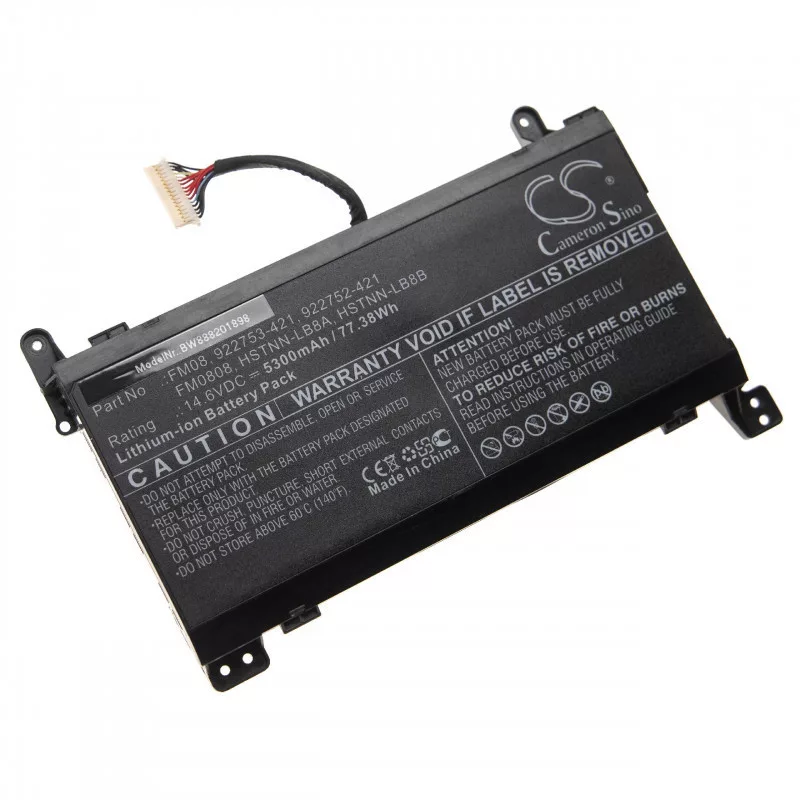 HP Omen 17-AN004NO 16 Pin Connector FM08 5300mAh utángyártott akkumulátor HP Omen 17-AN004NO 16 Pin Connector FM08 5300mAh utángyártott akkumulátor