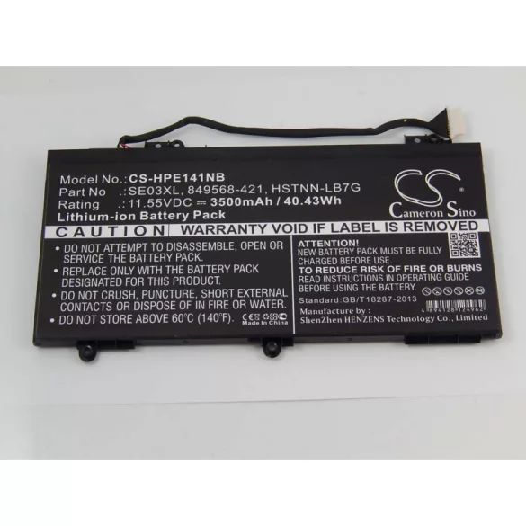 HP Pavilion 14-AL000 3500mAh utángyártott akkumulátor - VHBW