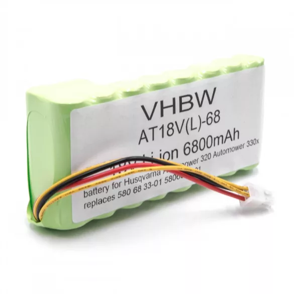 Husqvarna robotfűnyíró 320 330x 420 18V Li-ion 6800mAh utángyártott akkumulátor - VHBW