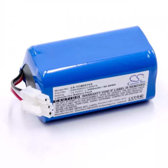 iClebo YCR-M05 14.4V Li-ion 3400mAh utángyártott porszívó akkumulátor - VHBW