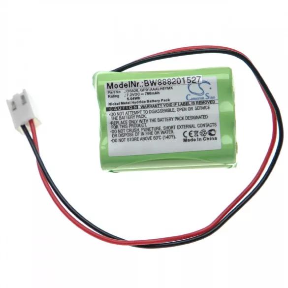 Infinite Prime WES Siren OS826 700mAh utángyártott akkumulátor - VHBW
