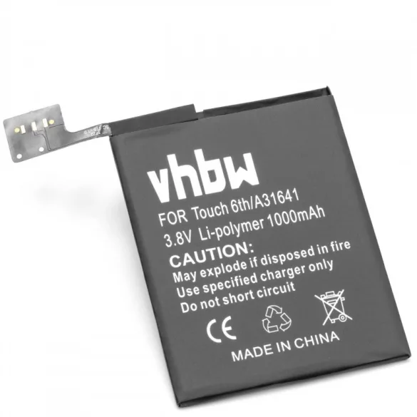 Ipod Touch 6  Generation 1000mAh utángyártott akkumulátor - VHBW