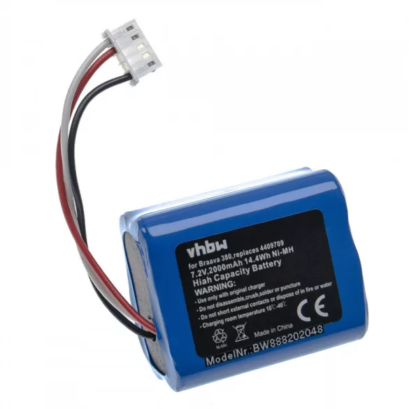 iRobot Braava 380 4409709 2000mAh utángyártott porszívó akkumulátor - VHBW