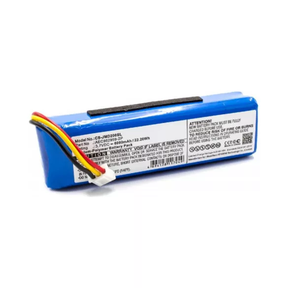 JBL Charge 6000mAh AEC982999-2P utángyártott akkumulátor - VHBW