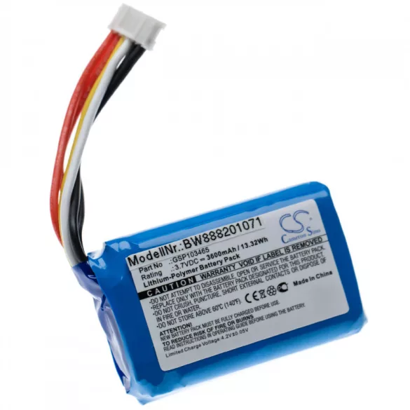 JBL Link 10 GSP103465 3600mAh utángyártott akkumulátor - VHBW