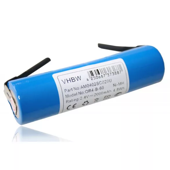 Kenwood sajtreszelő Grati FG100 FG150 2.4V NI-MH 2000mAh utángyártott akkumulátor - VHBW