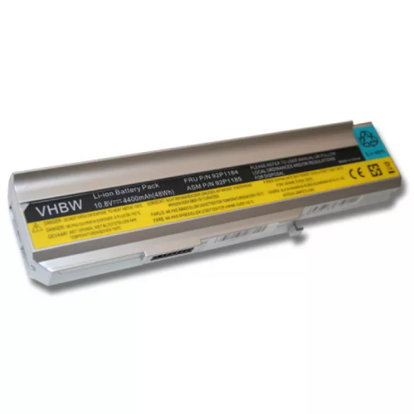 Lenovo 3000 / N100 ezüst 4400mAh utángyártott akkumulátor - VHBW