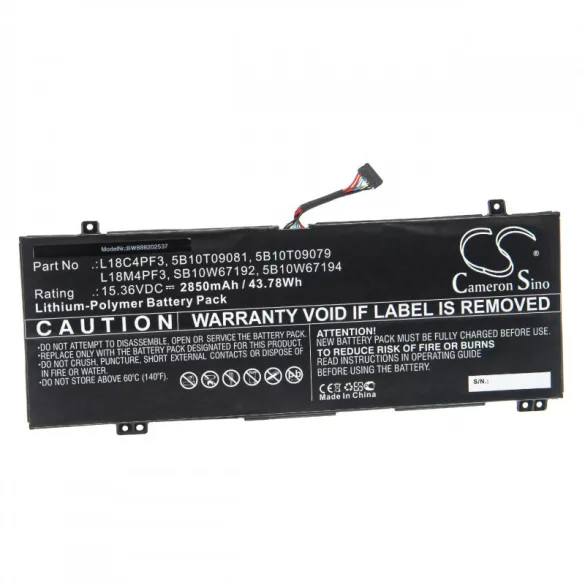Lenovo IdeaPad C340-14IWL 2850mAh utángyártott akkumulátor - VHBW