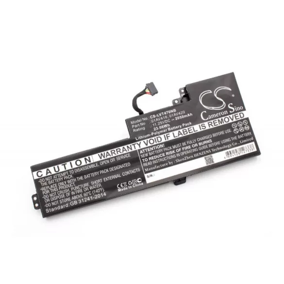 Lenovo Thinkpad T470 2050mAh utángyártott akkumulátor - VHBW