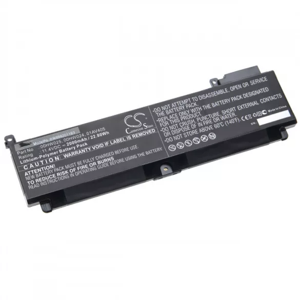 Lenovo ThinkPad T470s 00HW025 2000mAh utángyártott akkumulátor - VHBW