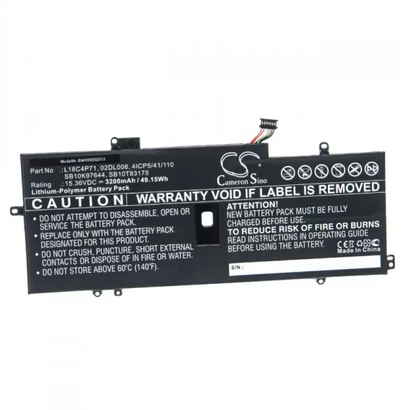 Lenovo ThinkPad X1 Carbon 2019 3200mAh utángyártott akkumulátor - VHBW
