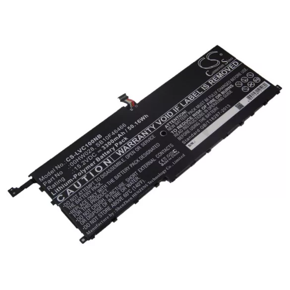 Lenovo ThinkPad X1C Carbon Yoga 3300mAh utángyártott akkumulátor - VHBW