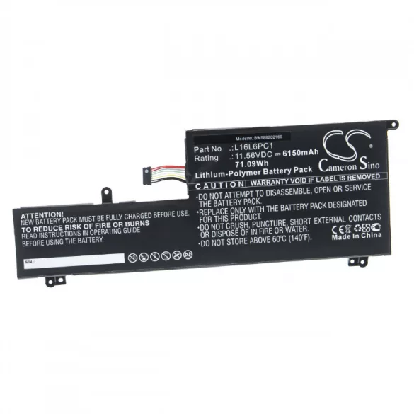 Lenovo Yoga 720-15lkb L16L6PC1 6150mAh utángyártott akkumulátor - VHBW