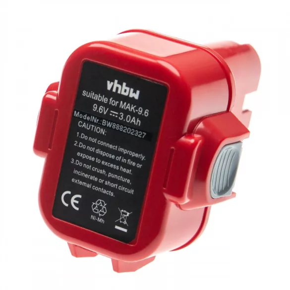 Makita 6226DW 192596-6 Ni-MH 9.6V 3000mAh utángyártott akkumulátor - VHBW