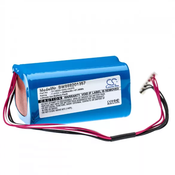 Marshall Kilburn II TF18650-3200-4S2PA 6400mAh utángyártott akkumulátor - VHBW